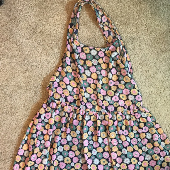 Lucca Couture Cross Back Flare Dress Colorful Daisy Tunic Top Women’s Small - Picture 15 of 16